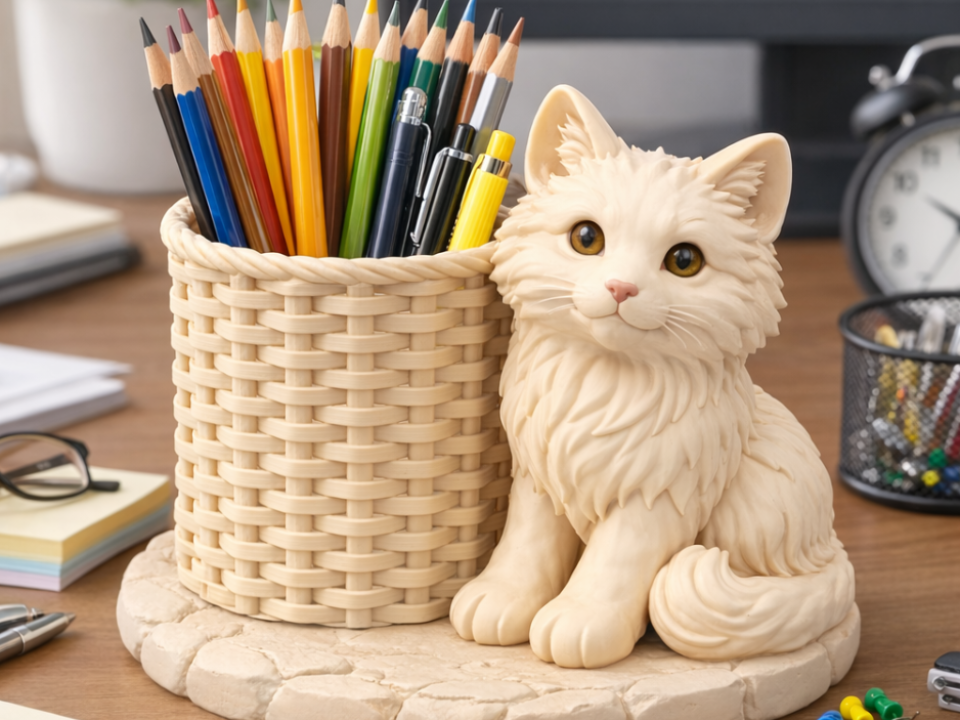 Подставка для карандашей «Милый кот»