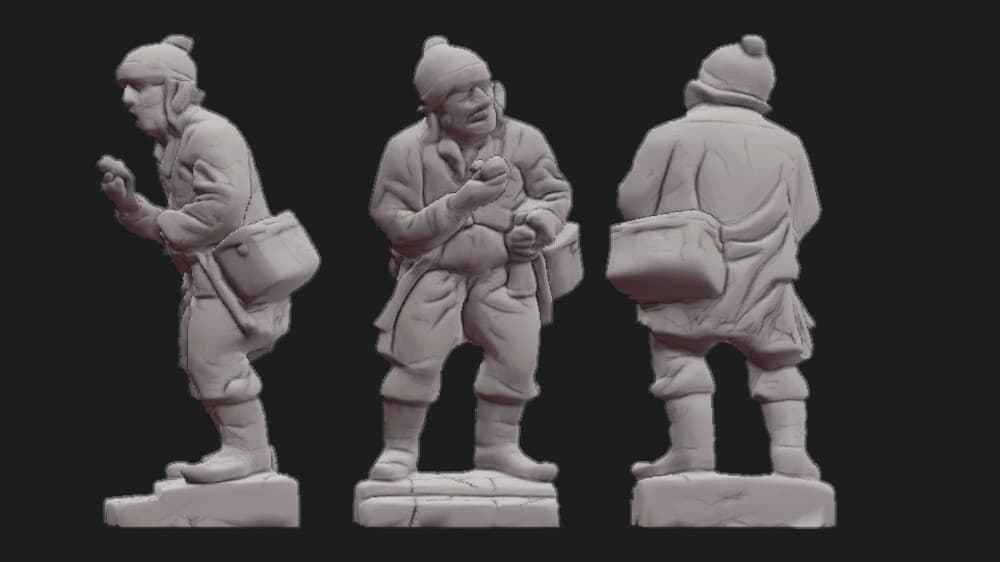 Миниатюра «Золотоискатель» — без поддержек, FDM