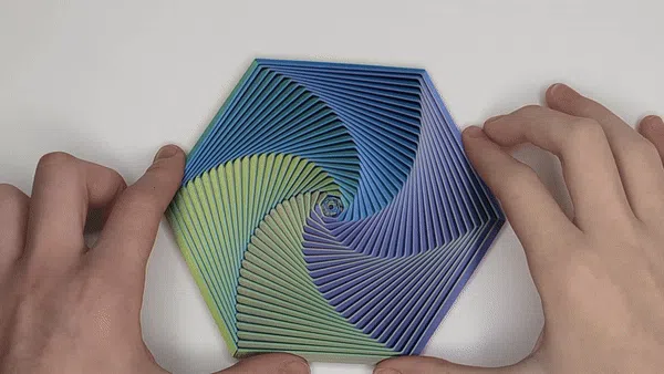 Фиджет-шестигранник с закруткой — фото 1