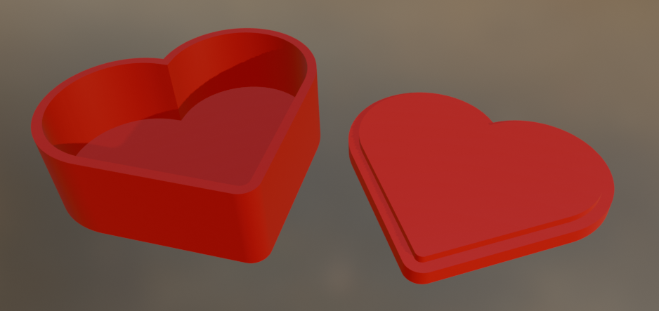 Шкатулка-сердце с крышкой